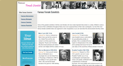 Desktop Screenshot of famousfemalescientists.com
